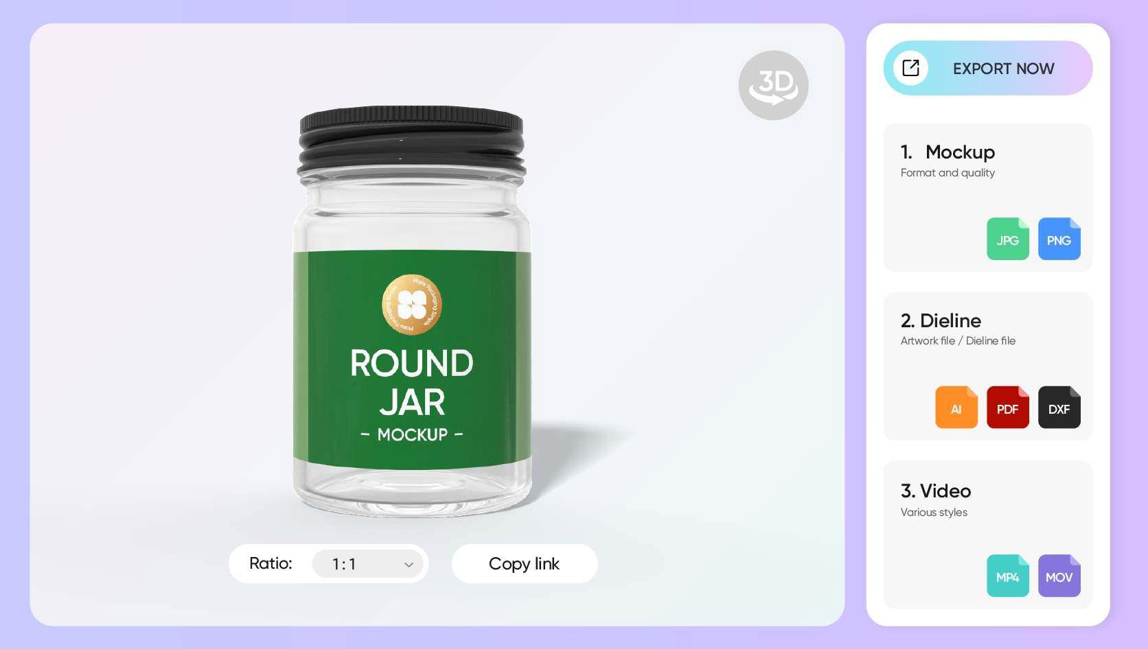 Multiple export options for every ghee jar design