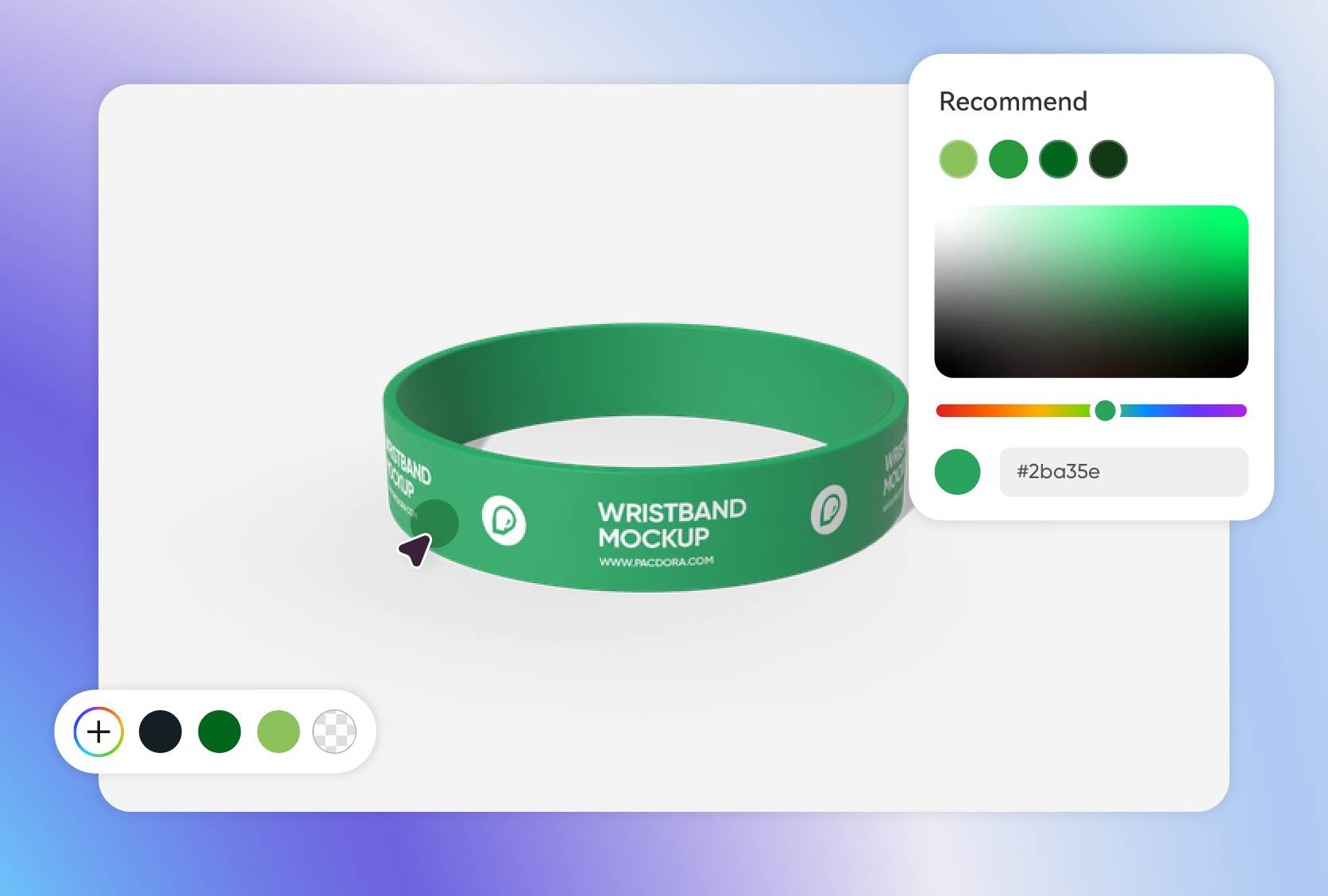 Multiple rubber wristband colors