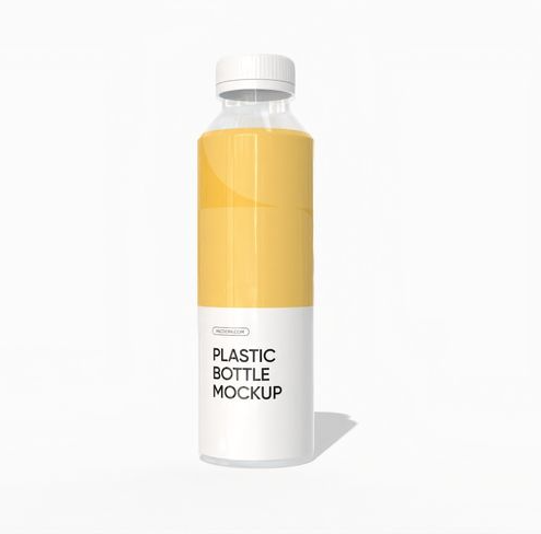Orange juice bottle mockup