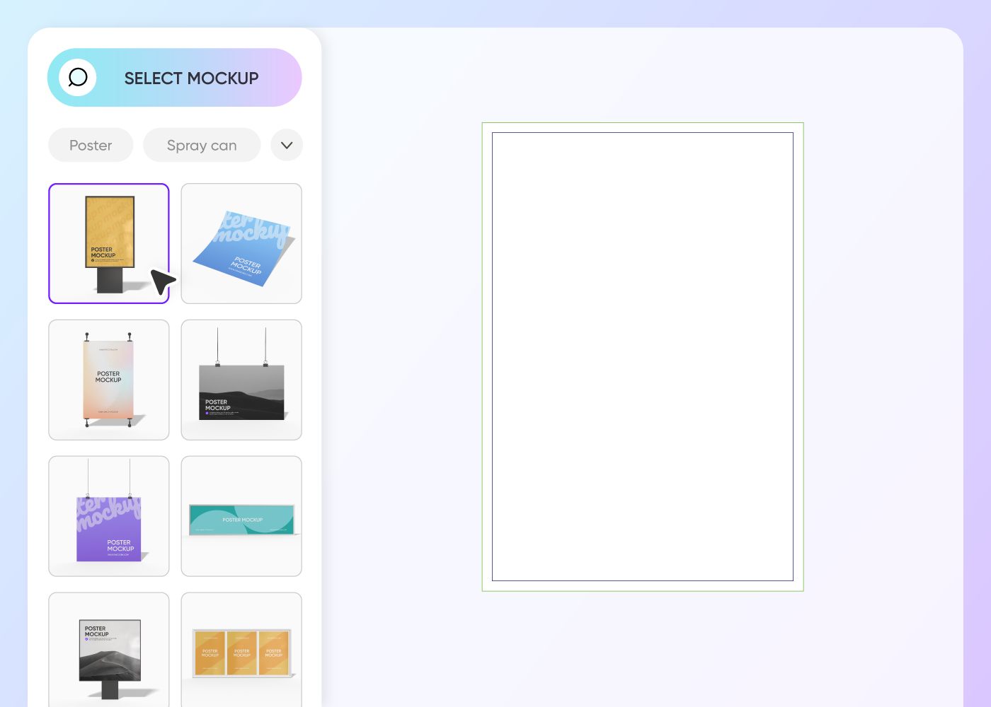 Select a poster mockup style