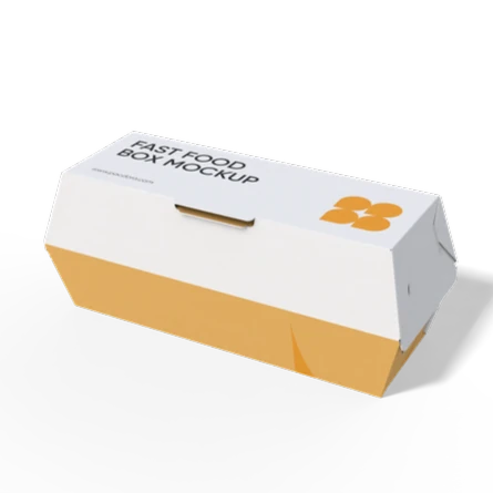 Maqueta de caja de sándwich