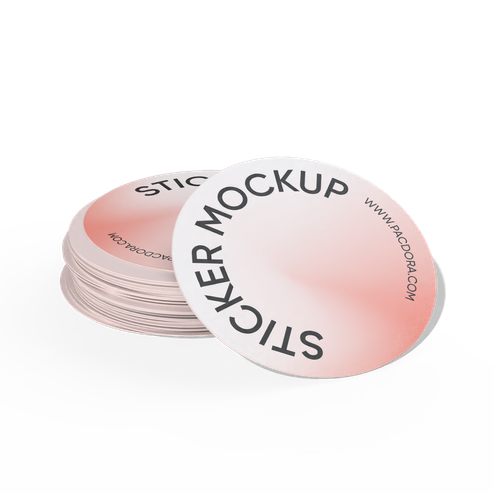 Round honey label mockup