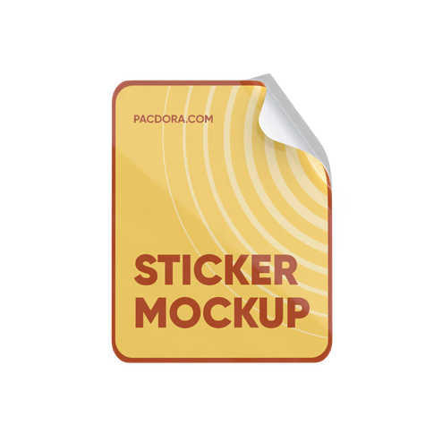 Square honey label mockup