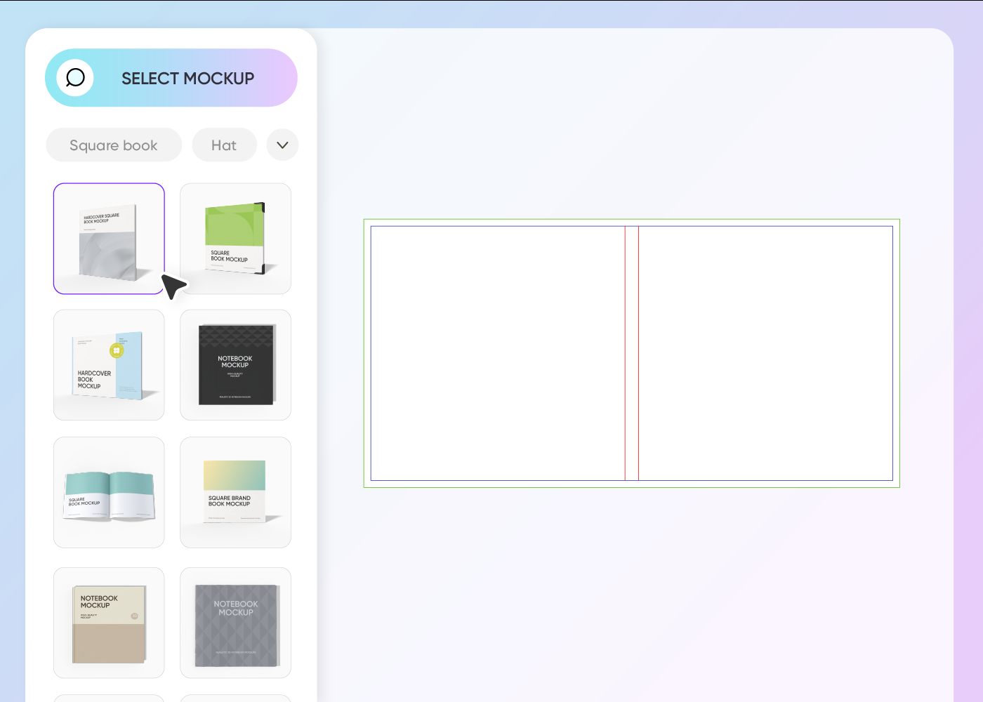 Step 1: Select a square book mockup