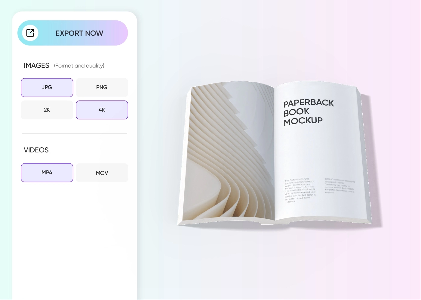 Step 3: Export your paperback book design