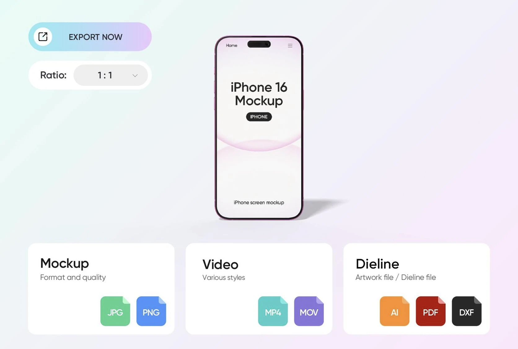 Various export options for multi-platform sharing