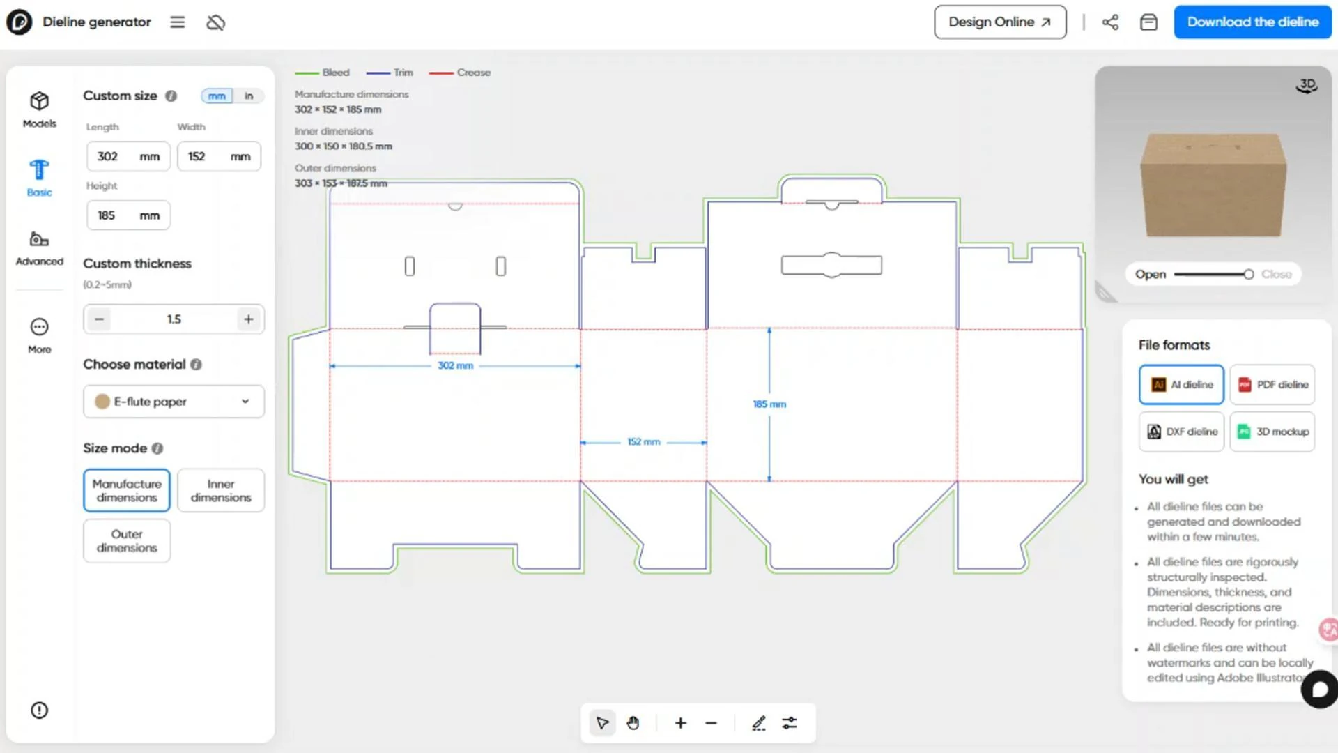 How to make an auto lock bottom box template easily?