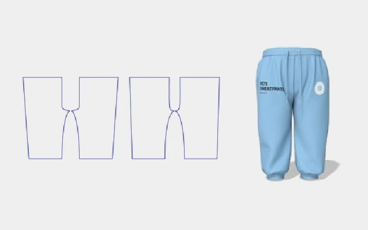 Kids' sweatpants template