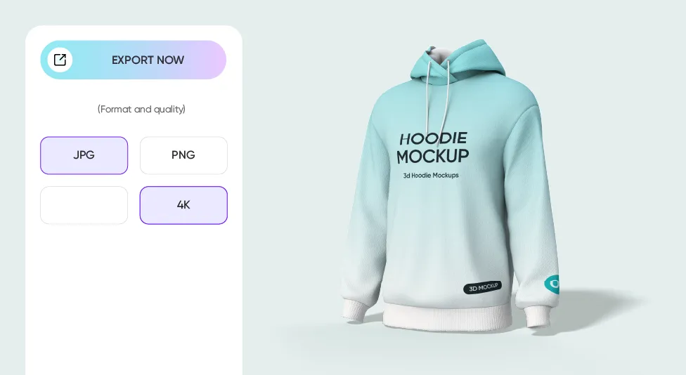 Step 3: Export your hoodie design