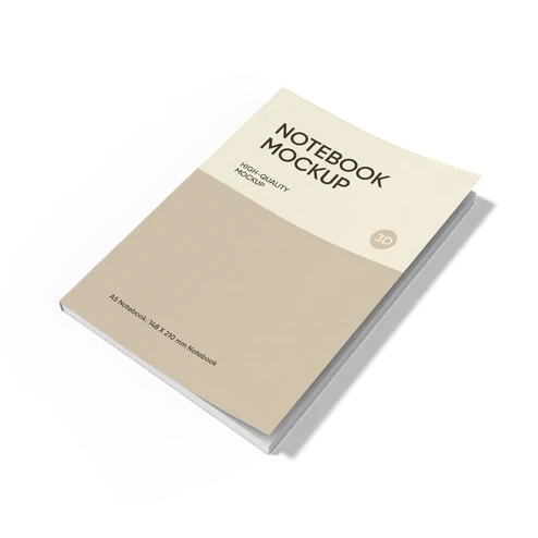 Mockup de caderno A5