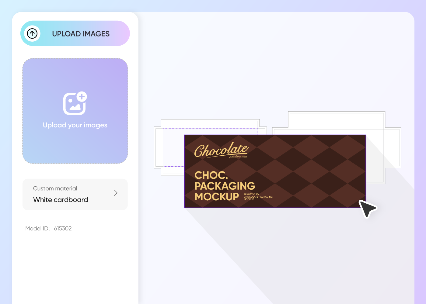 Step 2: Upload your chocolate branding designs