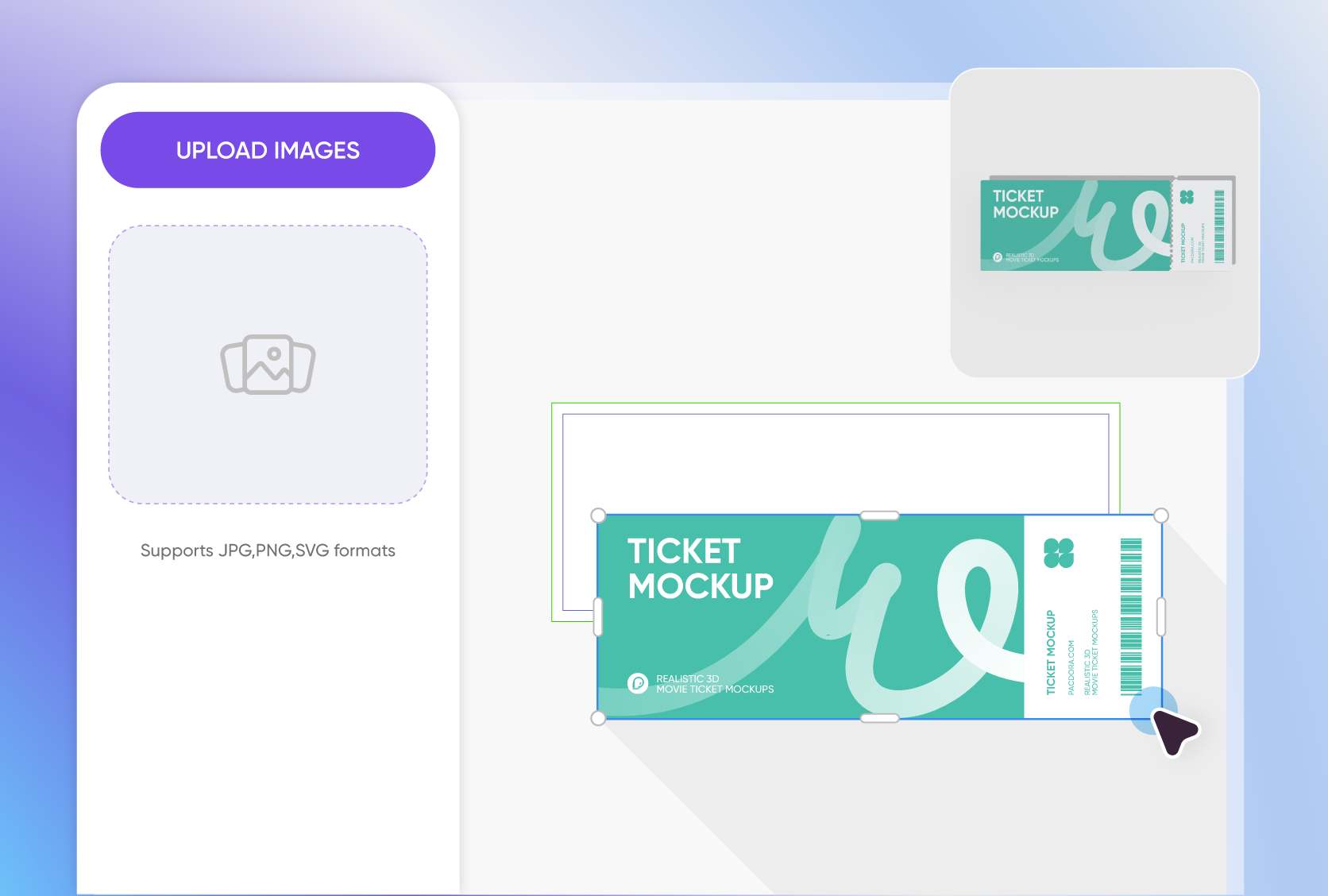 Creative icons and visuals for each ticket