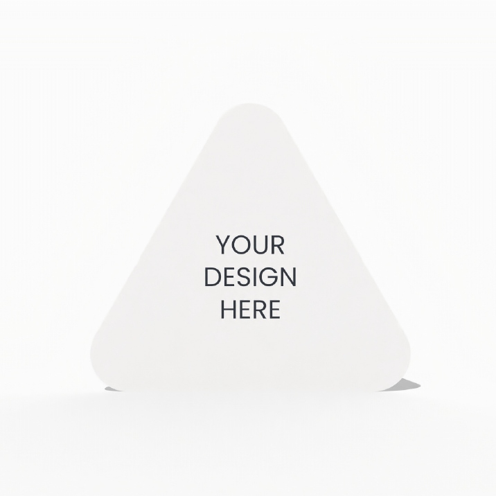 Triangular greeting card mockup