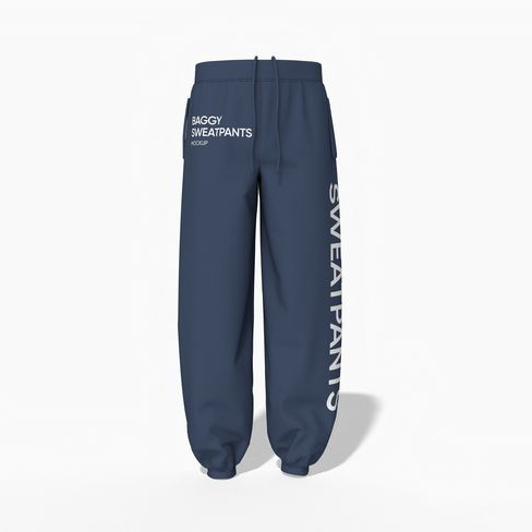 Baggy sweatpants mockup