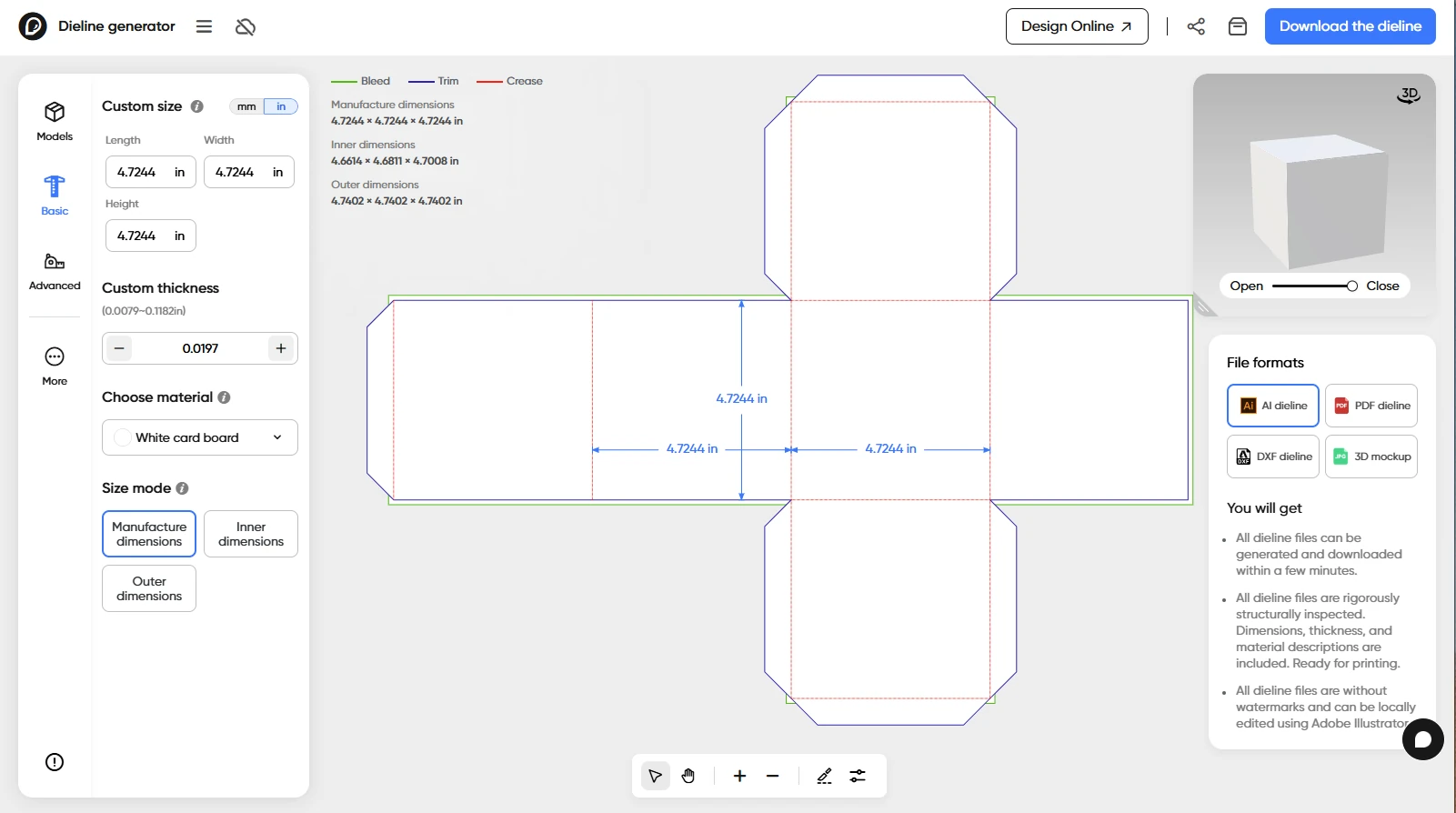 How to create a printable origami box template?