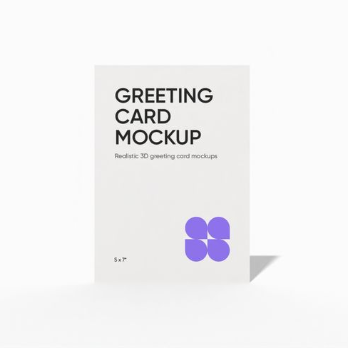 Vertical postcard mockup