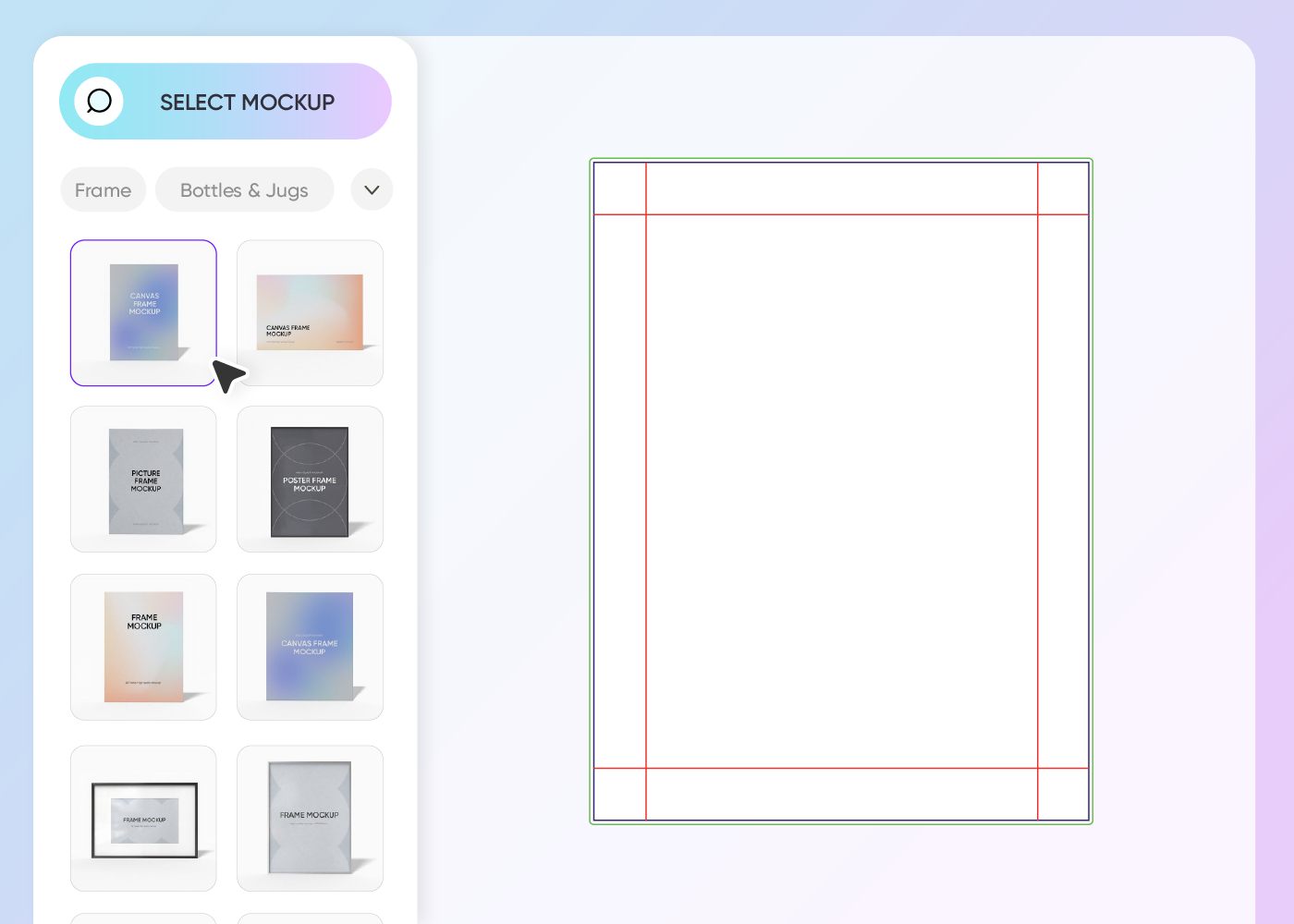 Step 1: Select a canvas frame