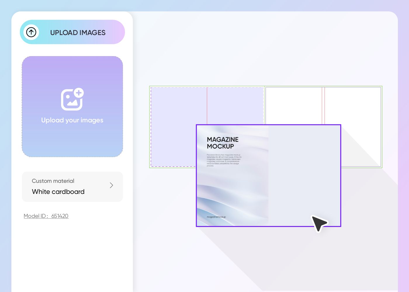 Step 2: Upload images and adjust