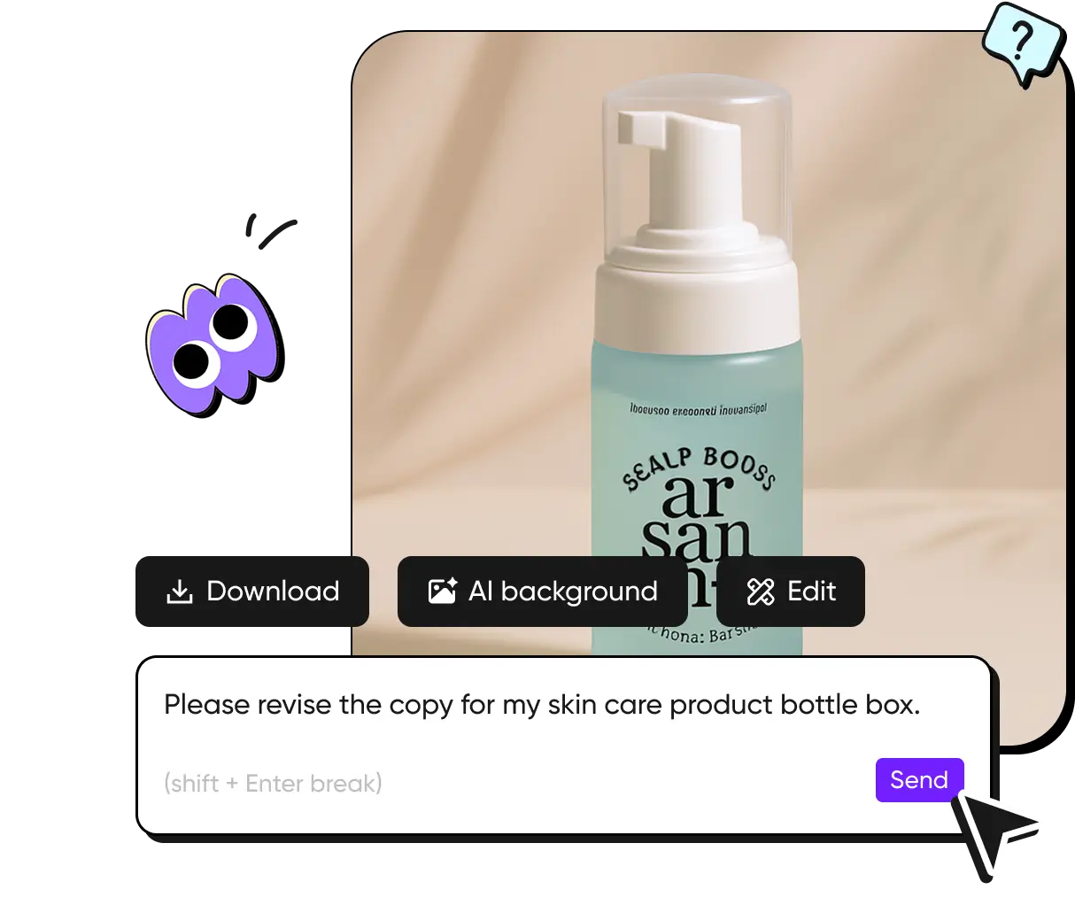 Design cosmetic packaging, all in one flow
