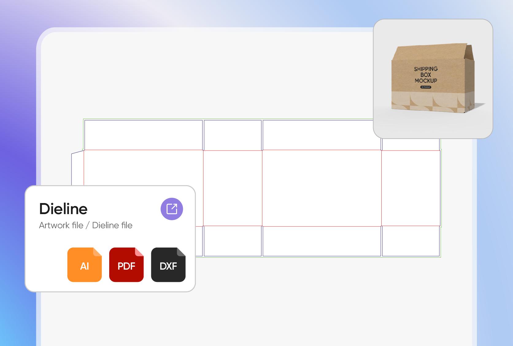 Production-ready files for your shipping boxes