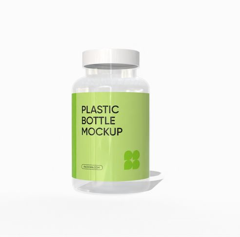 Plastic gummy bottle mockup
