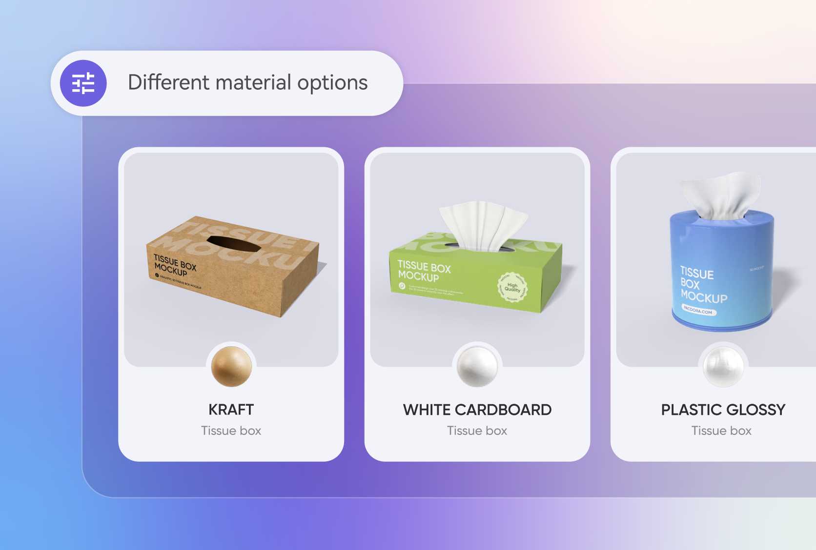 Select material that reflects your brand’s style