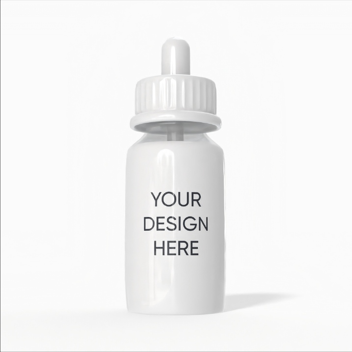 15 ml cosmetic dropper bottle mockup