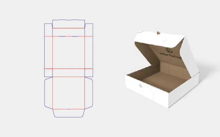 FEFCO 0426 Pizza box dieline