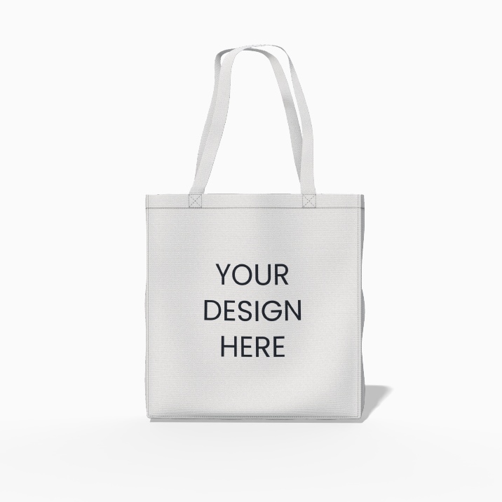 Blank canvas tote bag mockup