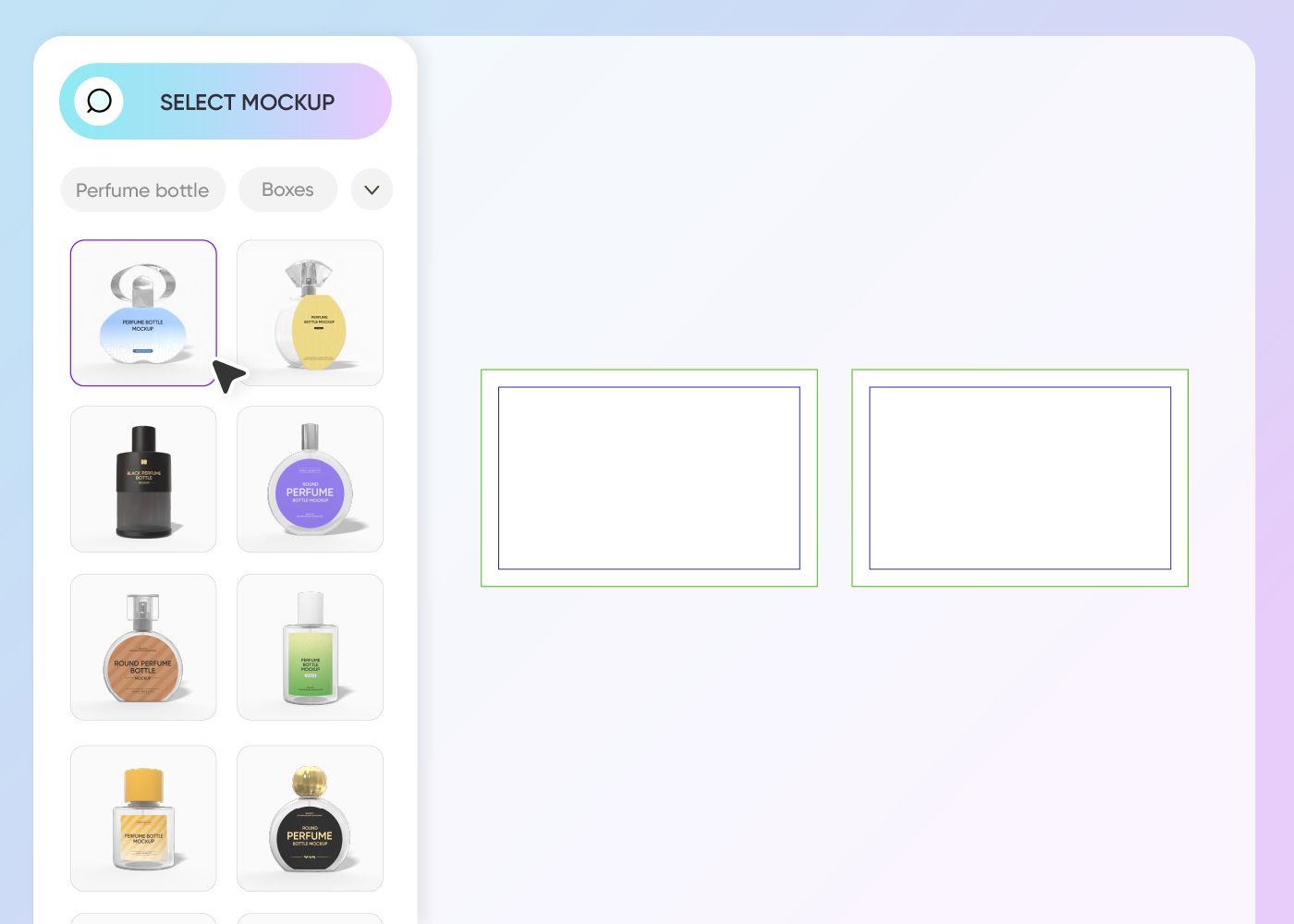 Step 1: Select a perfume packaging style