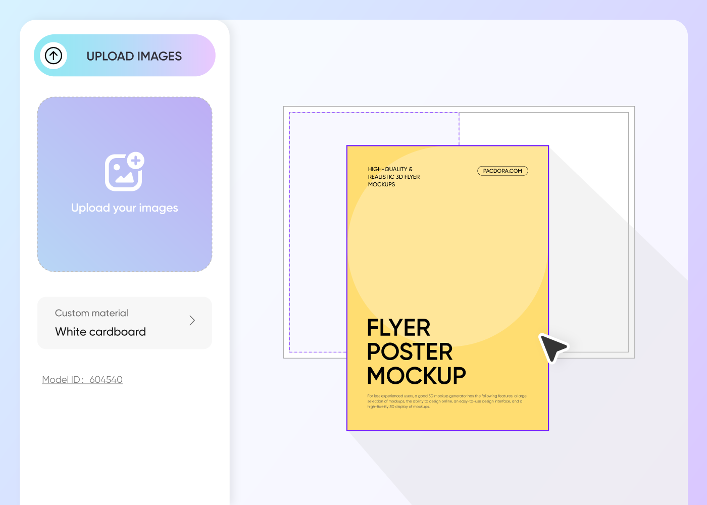 Step 2: Upload images and adjust