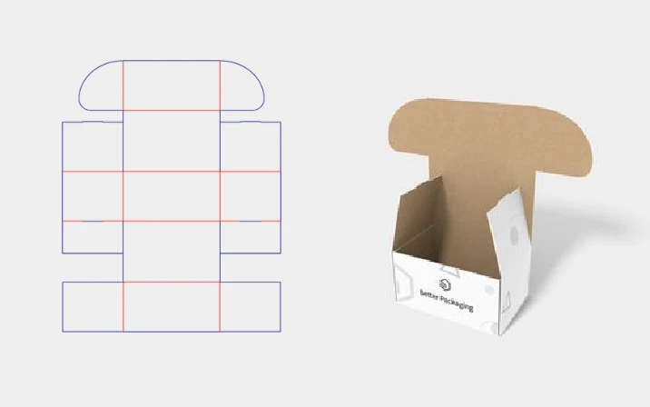 FEFCO 0471 flip top box dieline