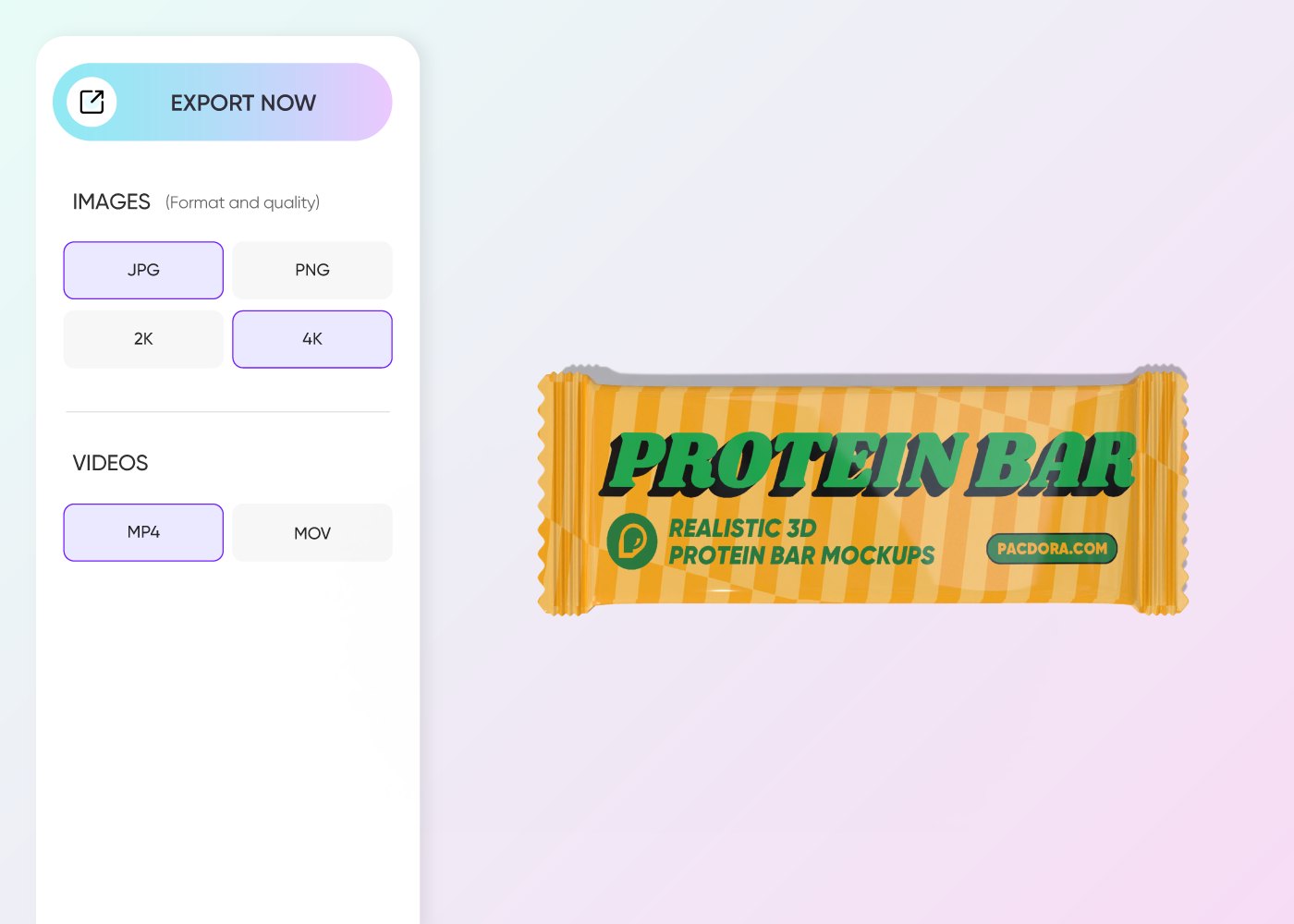 Step 3: Download your protein bar packaging design