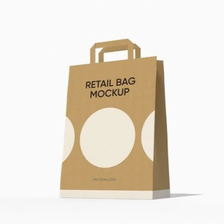 Foldable shopping bag mockup