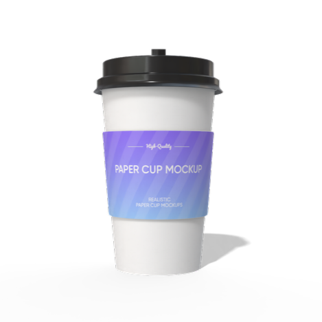 Maqueta de vaso de café de papel