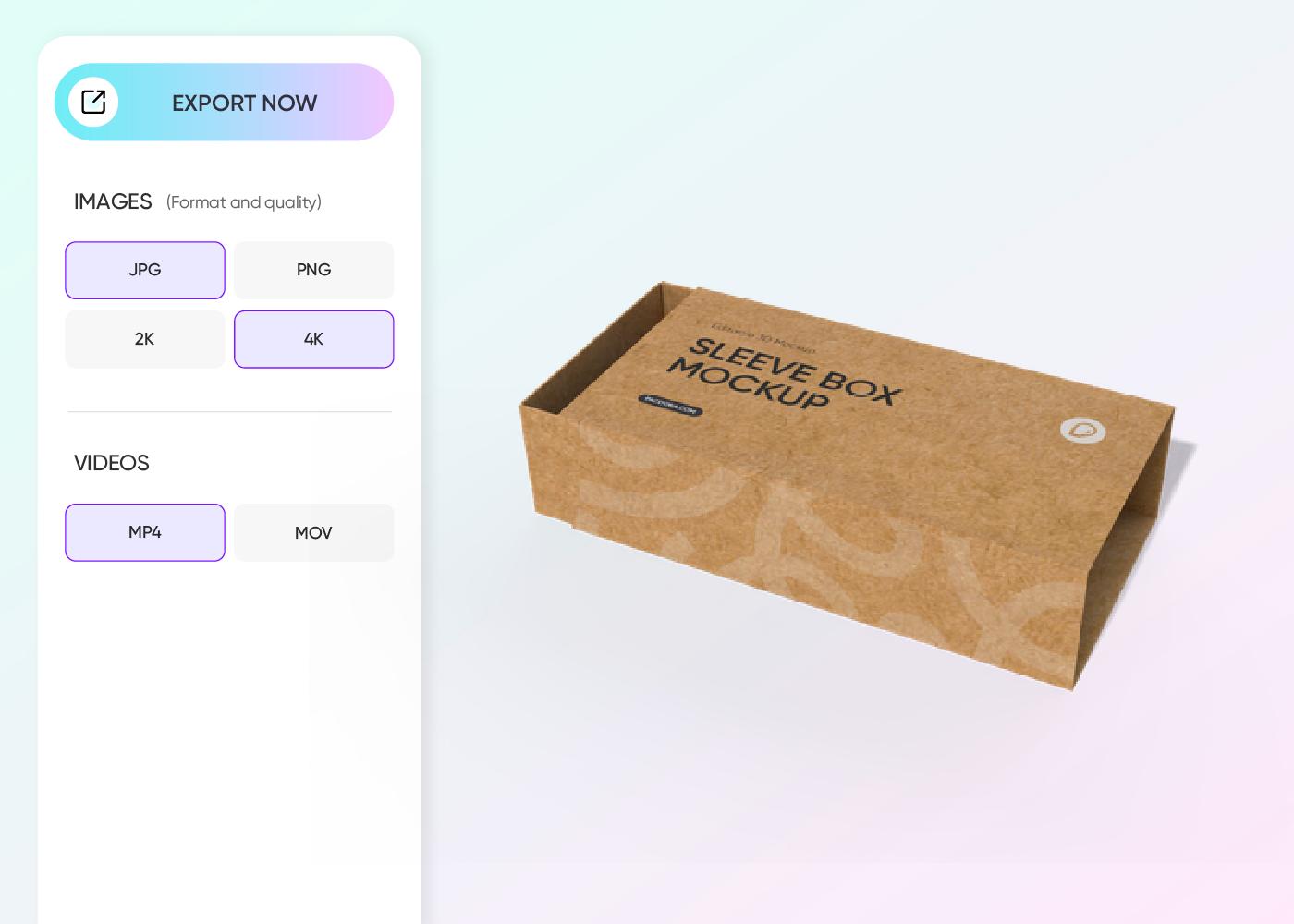 Step 3: Download your cardboard sleeve design