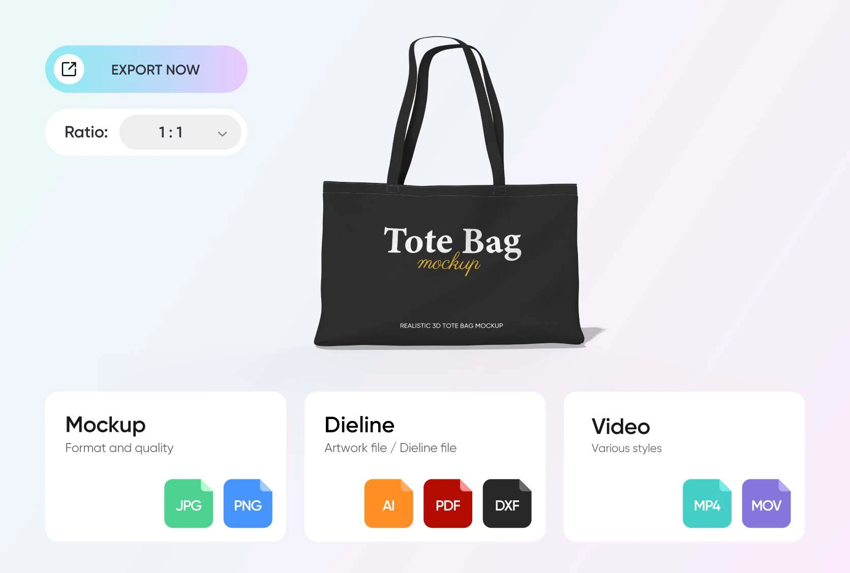 Export your design in versatile formats