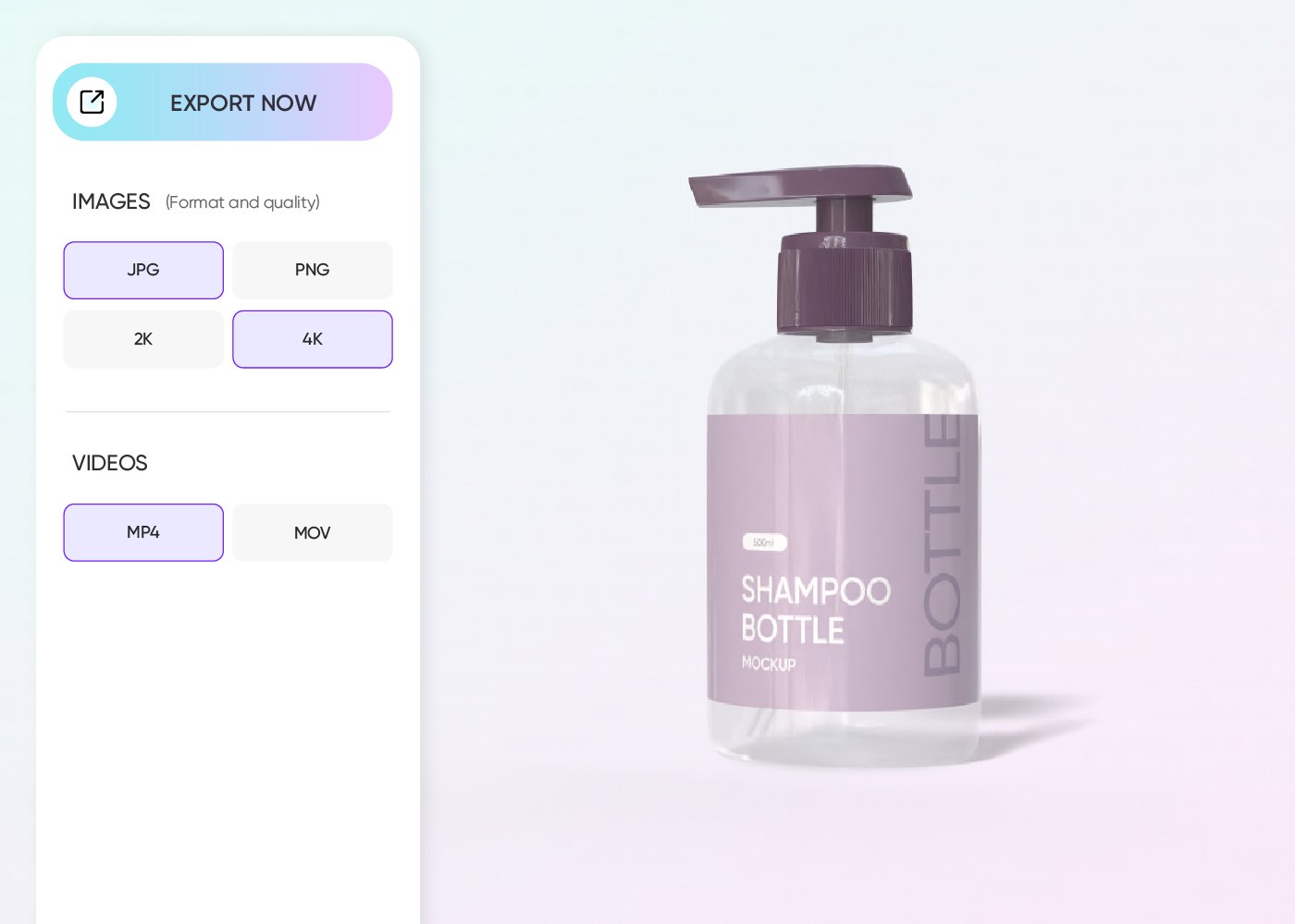 Step 3: Download your body wash packaging