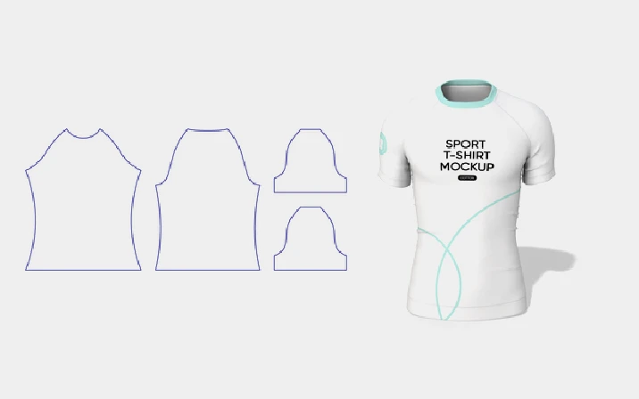 Compression T-shirt template