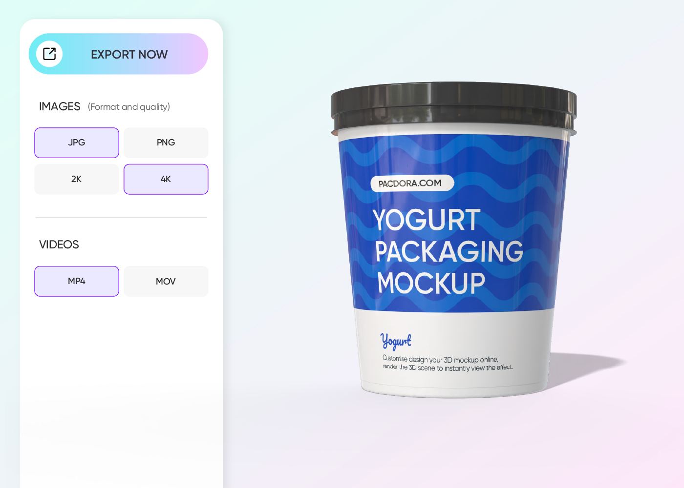 Step 3: Download your yogurt packaging design