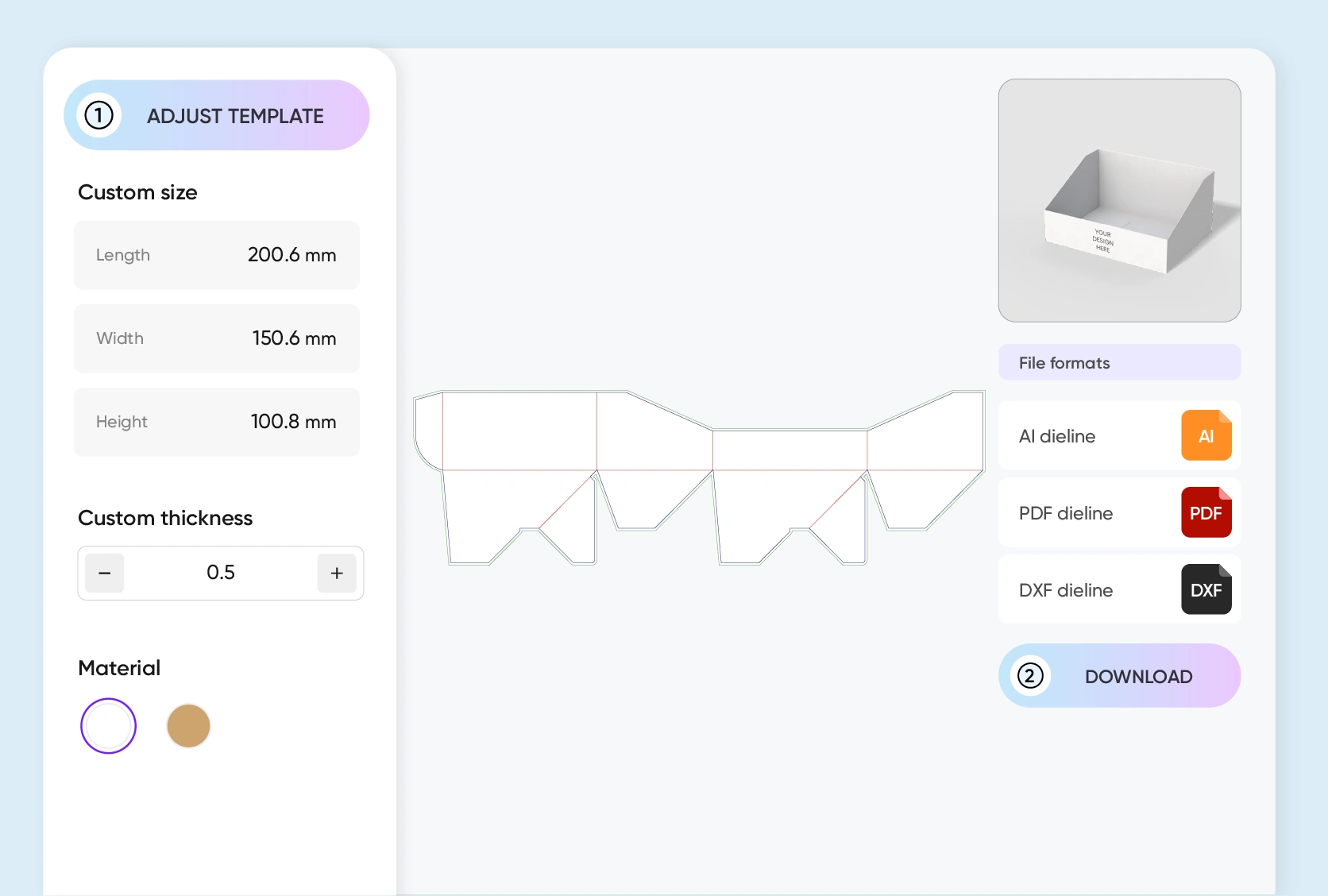 Real-time 3D previews