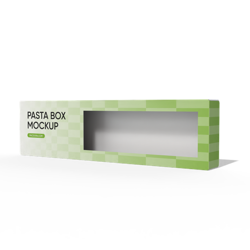Pasta packaging with window mockup