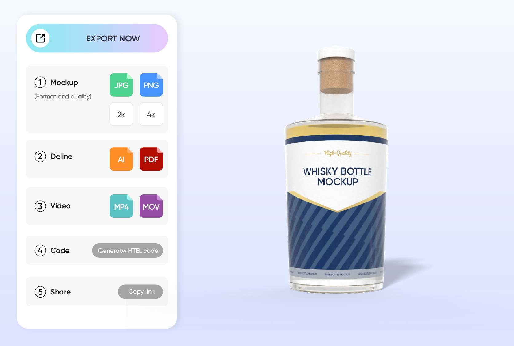 Quality export formats for brand advertising