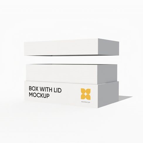 Chocolate box with lid mockup