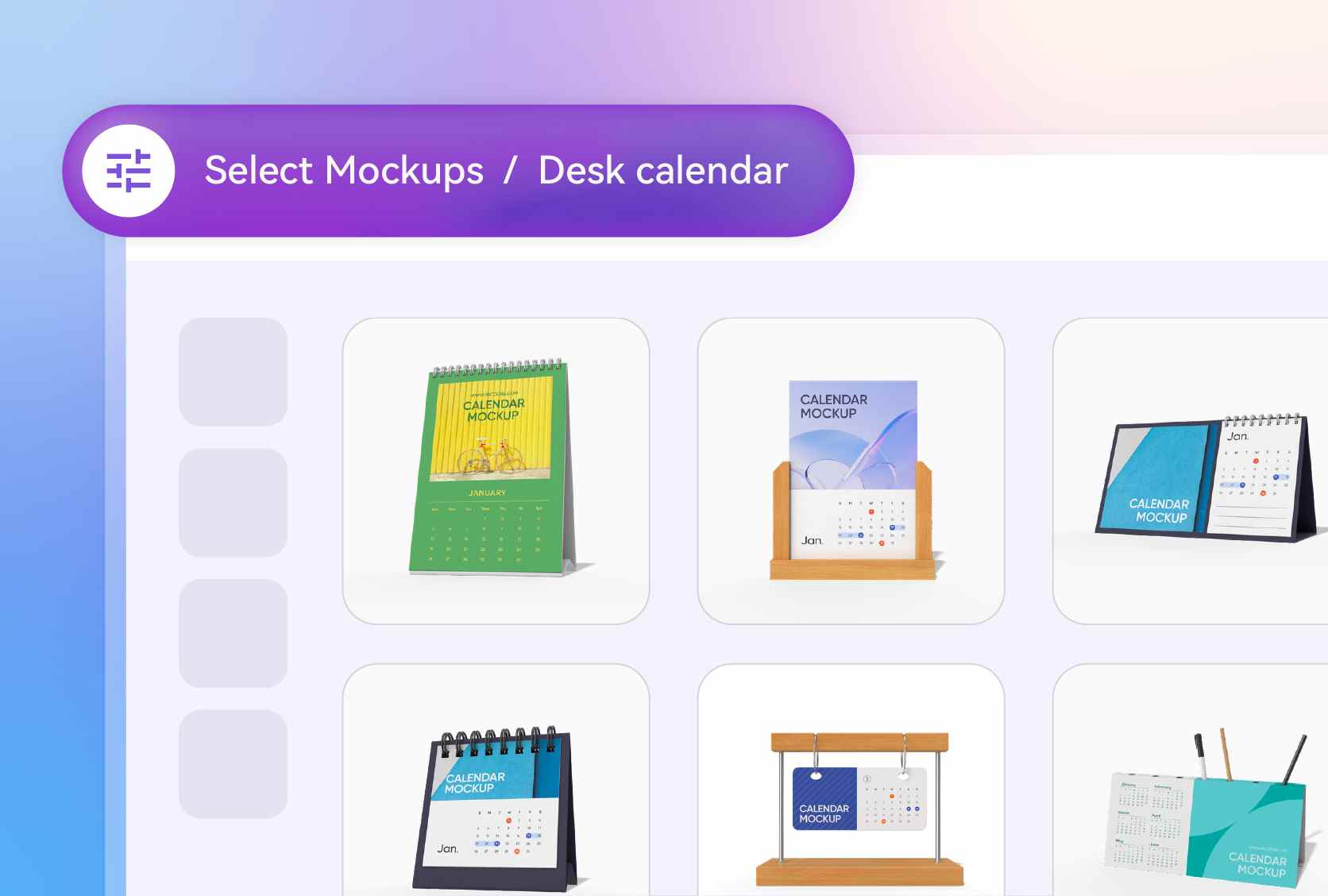 Versatile desk calendar shapes for everyone