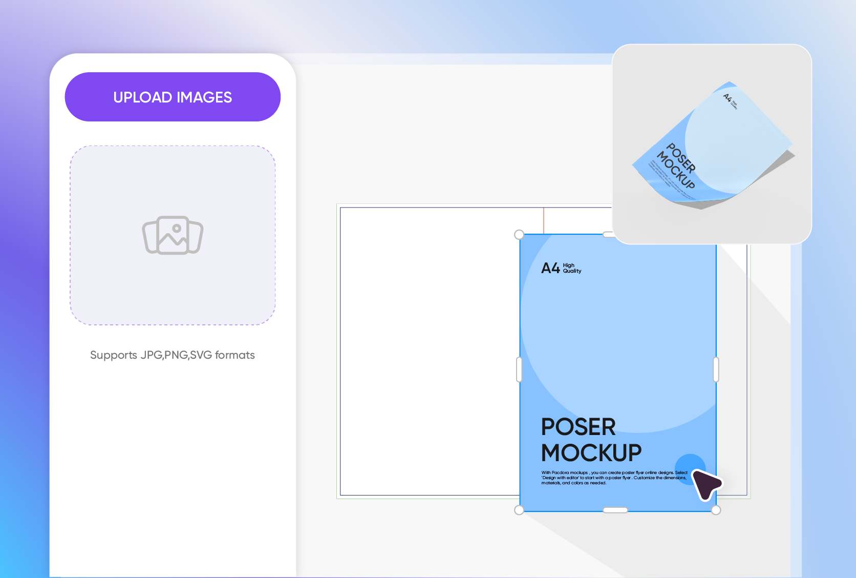 Upload designs for any audience