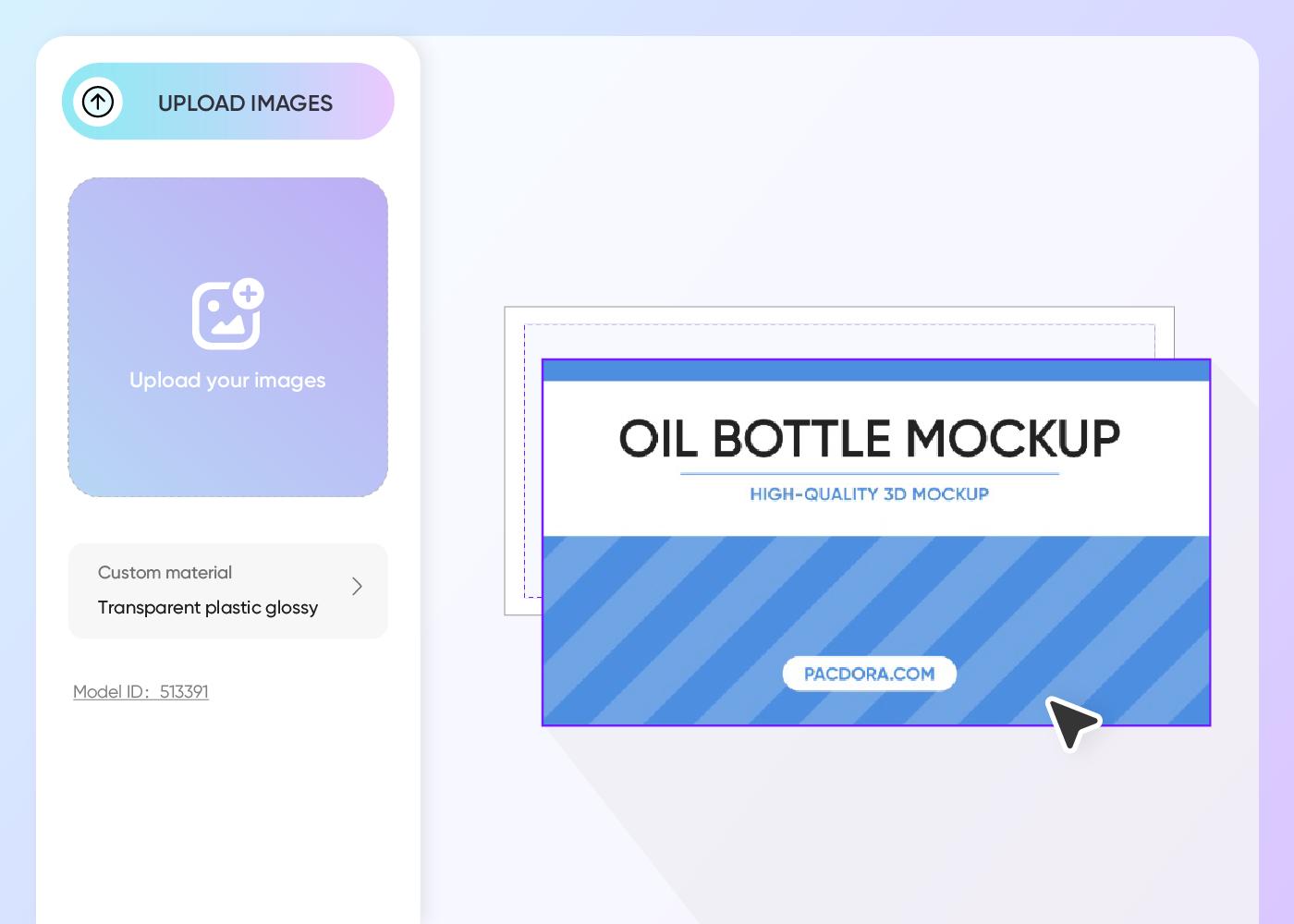 Upload design and customize