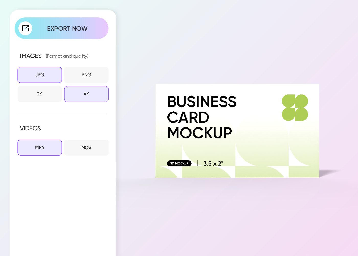 Step 3: Export your design