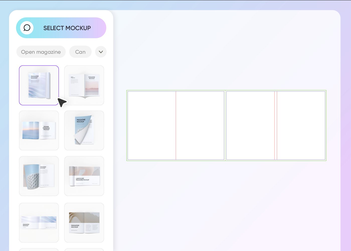 Step 1: Select an open magazine mockup