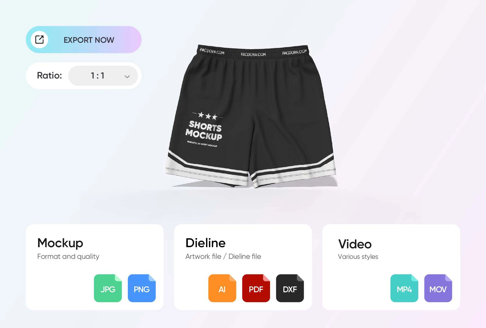 Export your stunning black shorts vision